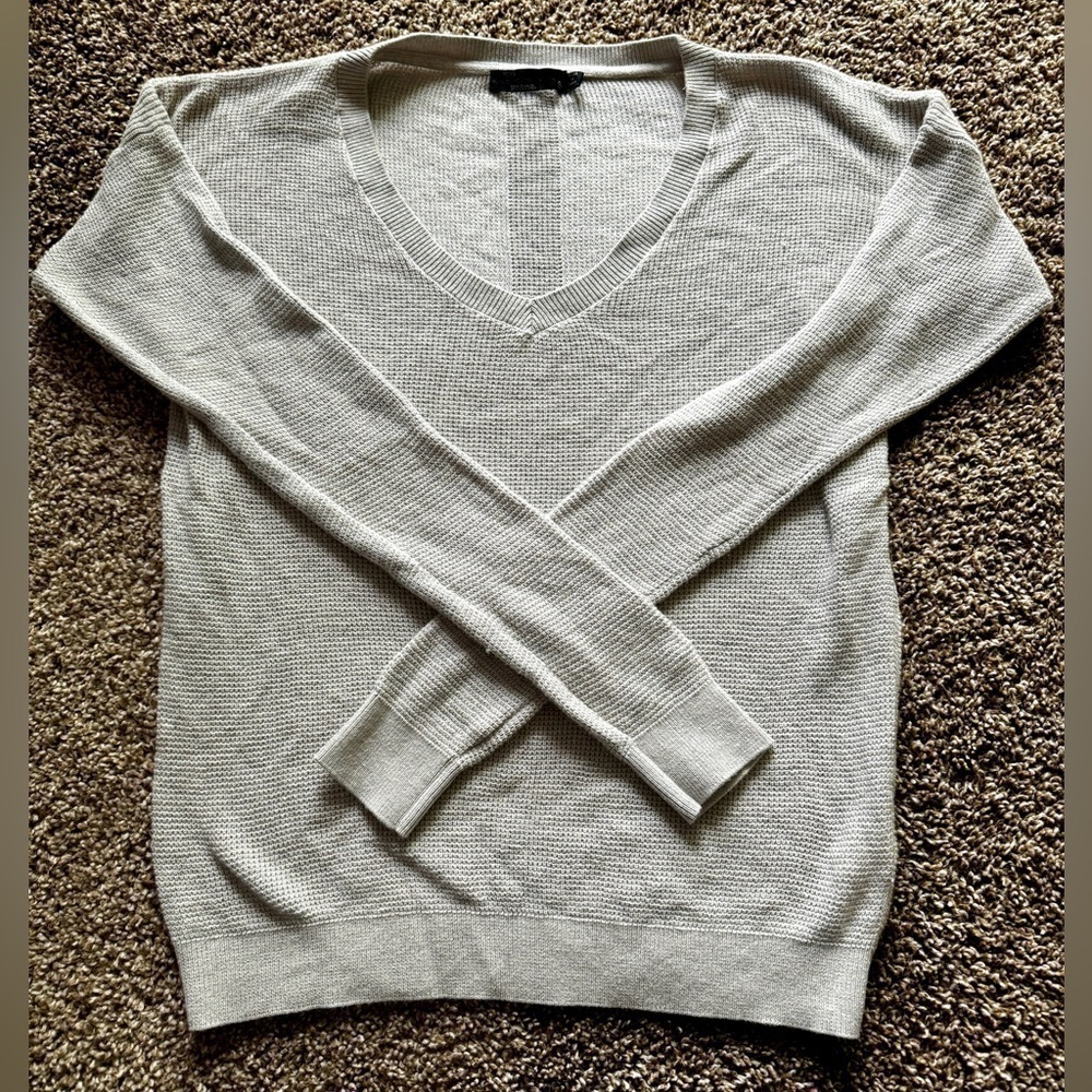 PrAna V-Neck Long Sleeve Lightweight Knit Sweater Size Small